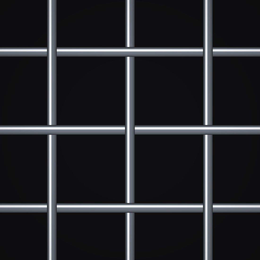 Close-up of galvanized steel crimped woven wire mesh, 2 mesh, in .063" wire