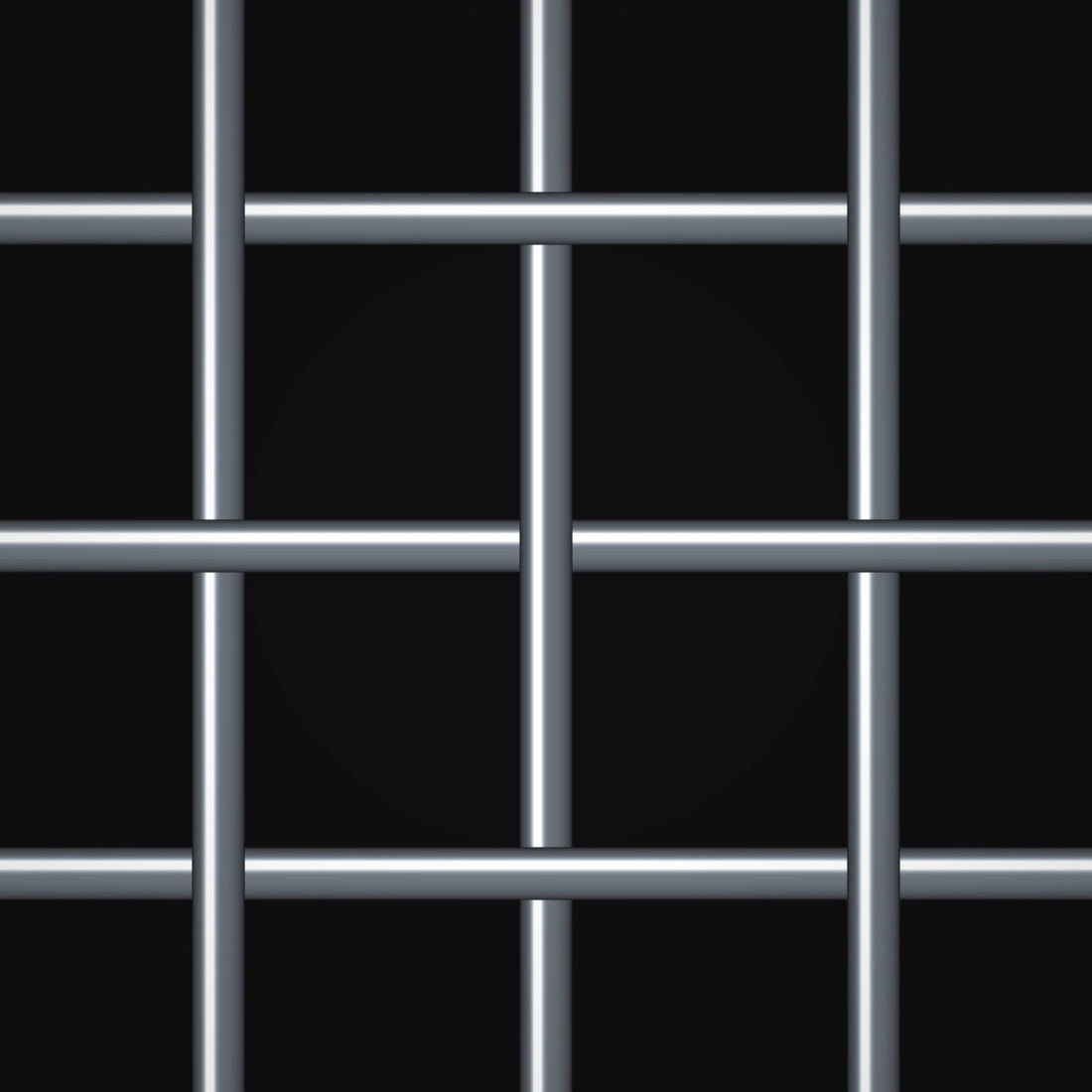 Close-up of galvanized steel crimped woven wire mesh, 2 mesh, in .080" wire