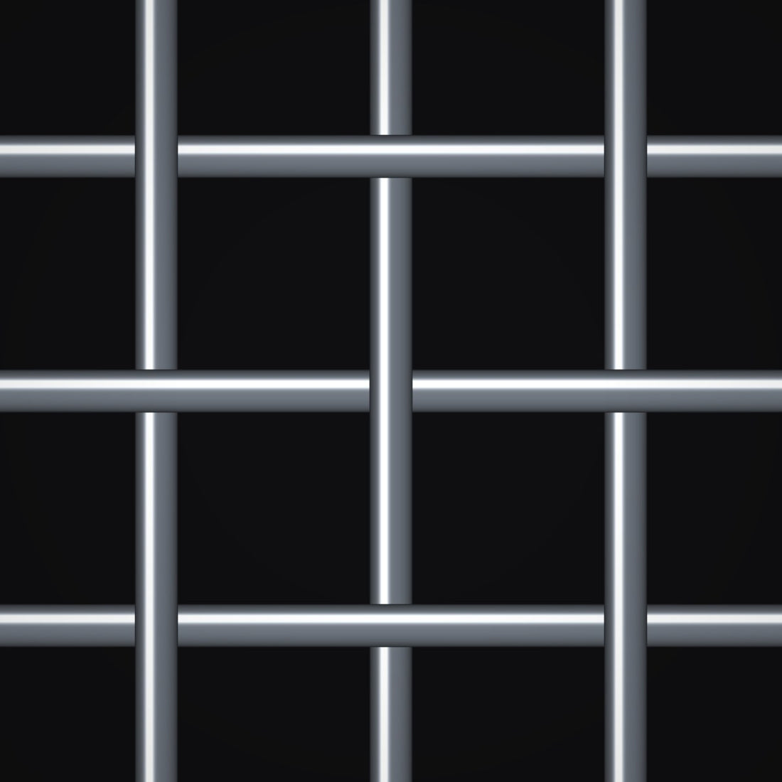 Close-up of galvanized steel crimped woven wire mesh, 2 mesh, in .092" wire