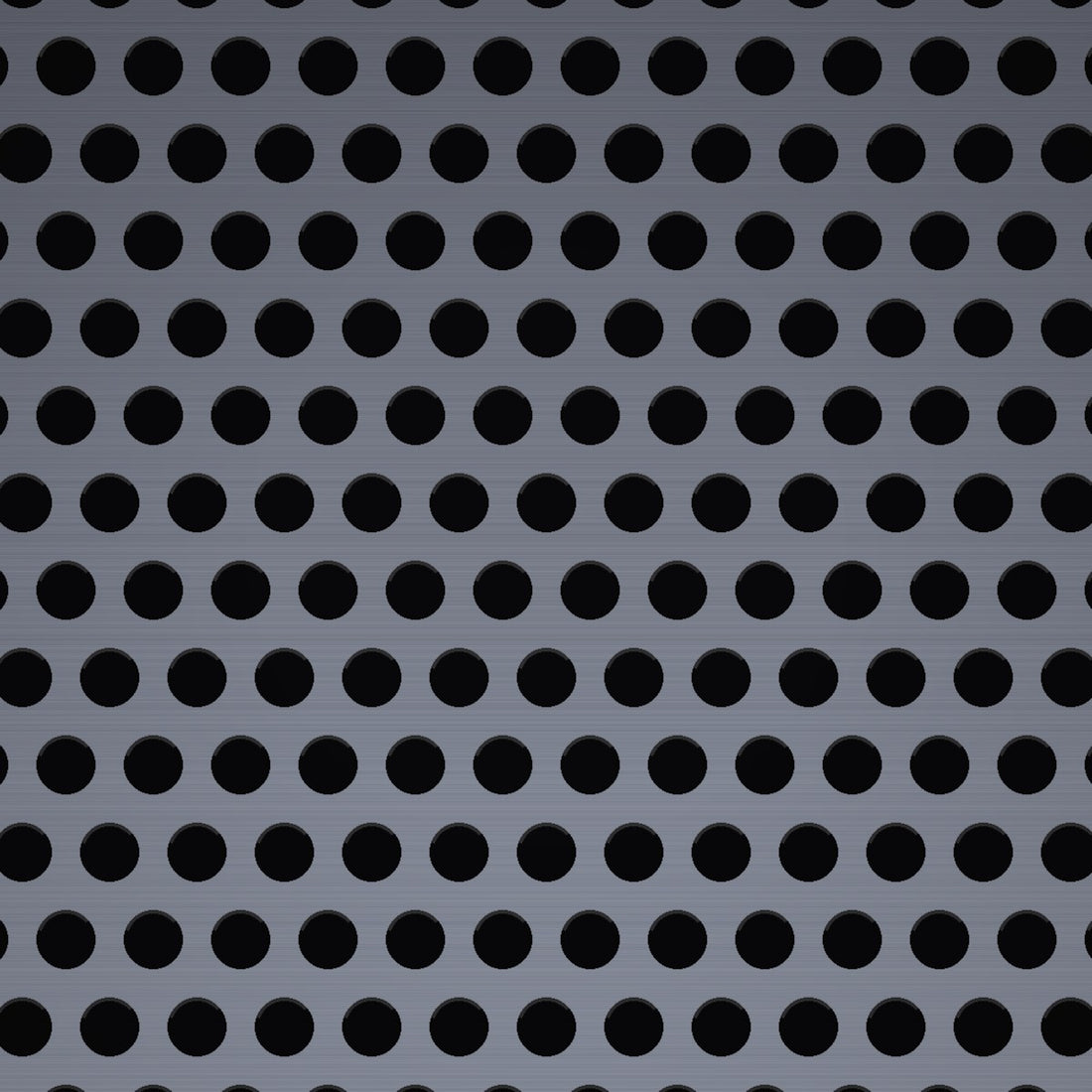 Close-up of plain steel perforated sheet, .020" round holes on .030" staggered centres