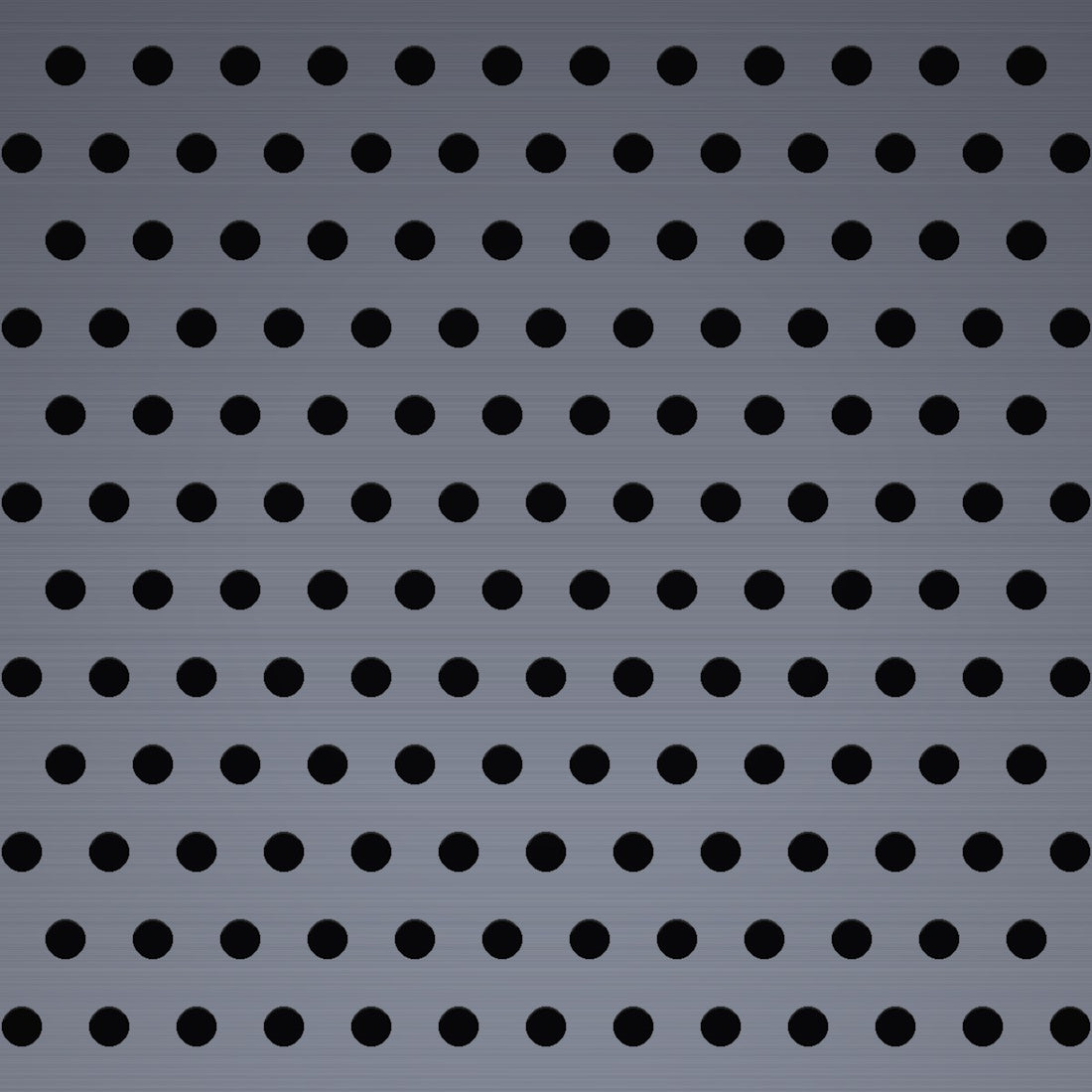 Close-up of plain steel perforated sheet, .020" round holes on .045" staggered centres