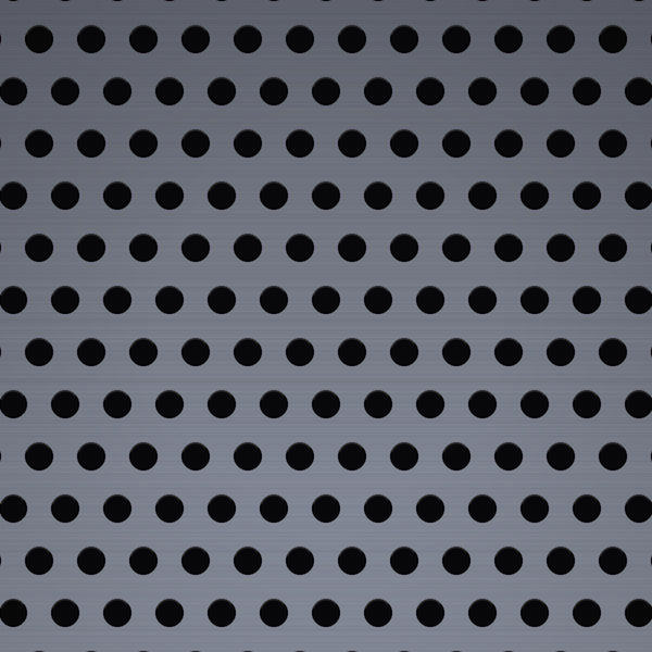 .027" Hole on .050" Staggered – 26 Gauge – Plain Steel Perforated – 36" x 120" Sheet