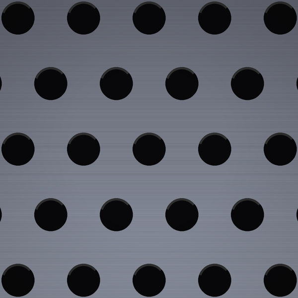 1/4" Hole on 1/2" Straight – 18 Gauge – Plain Steel Perforated – 48" x 120" Sheet