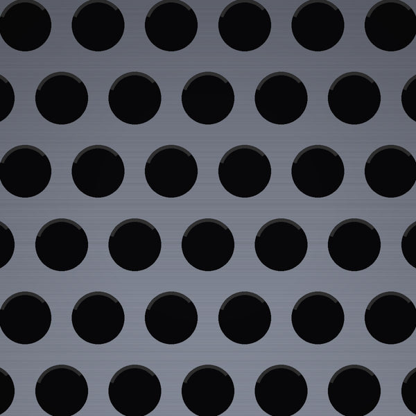 1/4" Hex Hole – Plain Steel Perforated – 36" x 120" Sheet