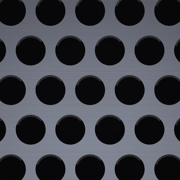 3/16" Hole on 1/4" Staggered – 22 Gauge – Plain Steel Perforated – 36" x 120" Sheet