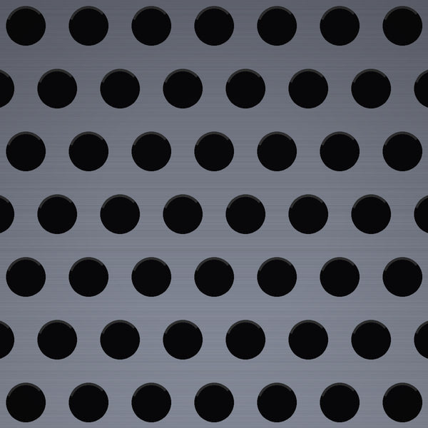 5/64" Hole on 1/8" Staggered – 24 Gauge – Plain Steel Perforated – 36" x 120" Sheet