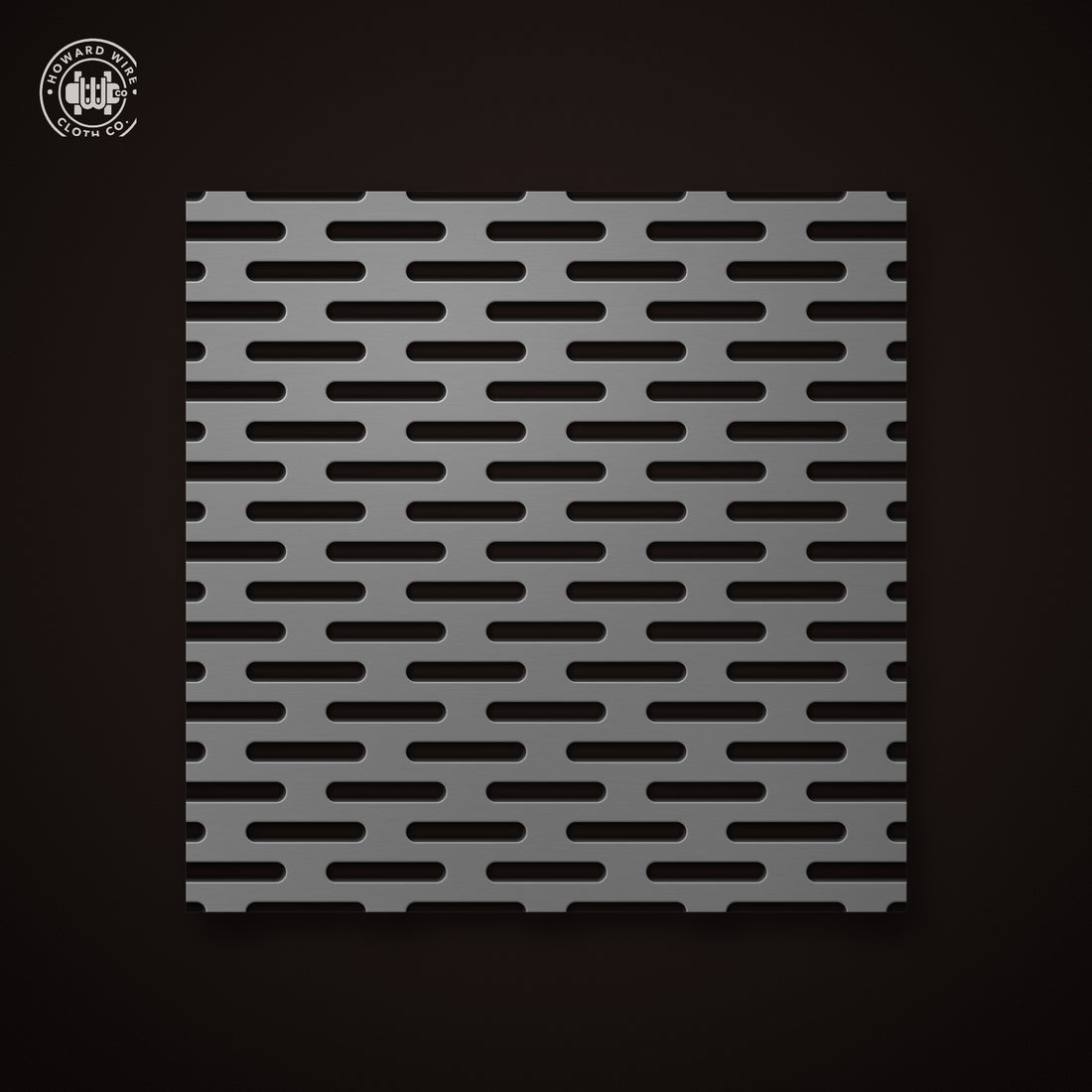 1/8" Oblong Hole on 3/4" Slot - 22 Gauge - Plain Steel Perforated - 36" x 120" Sheet - Howard Wire Cloth Co.