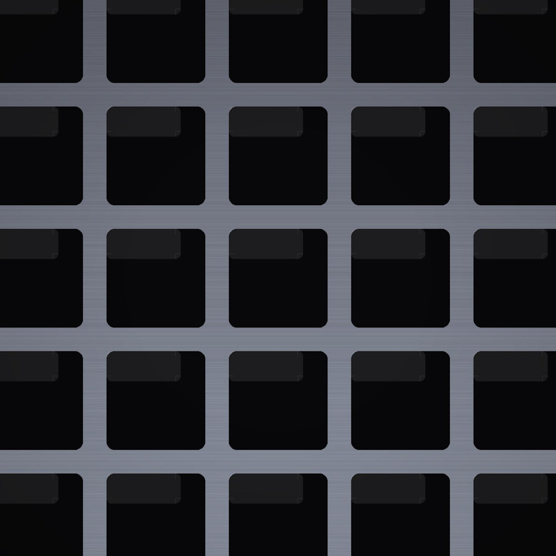 Close-up of plain steel perforated sheet with .200" holes