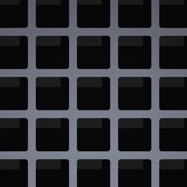 .200" Square Hole on 1/4" – 20 Gauge – Plain Steel Perforated – 48" x 120" Sheet
