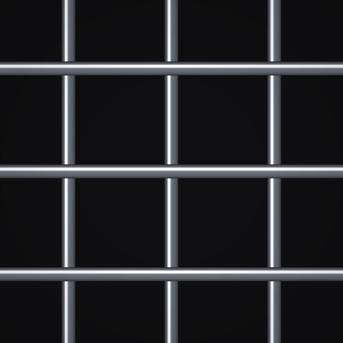 Close-up of plain steel welded wire mesh with 1" x 1" openings