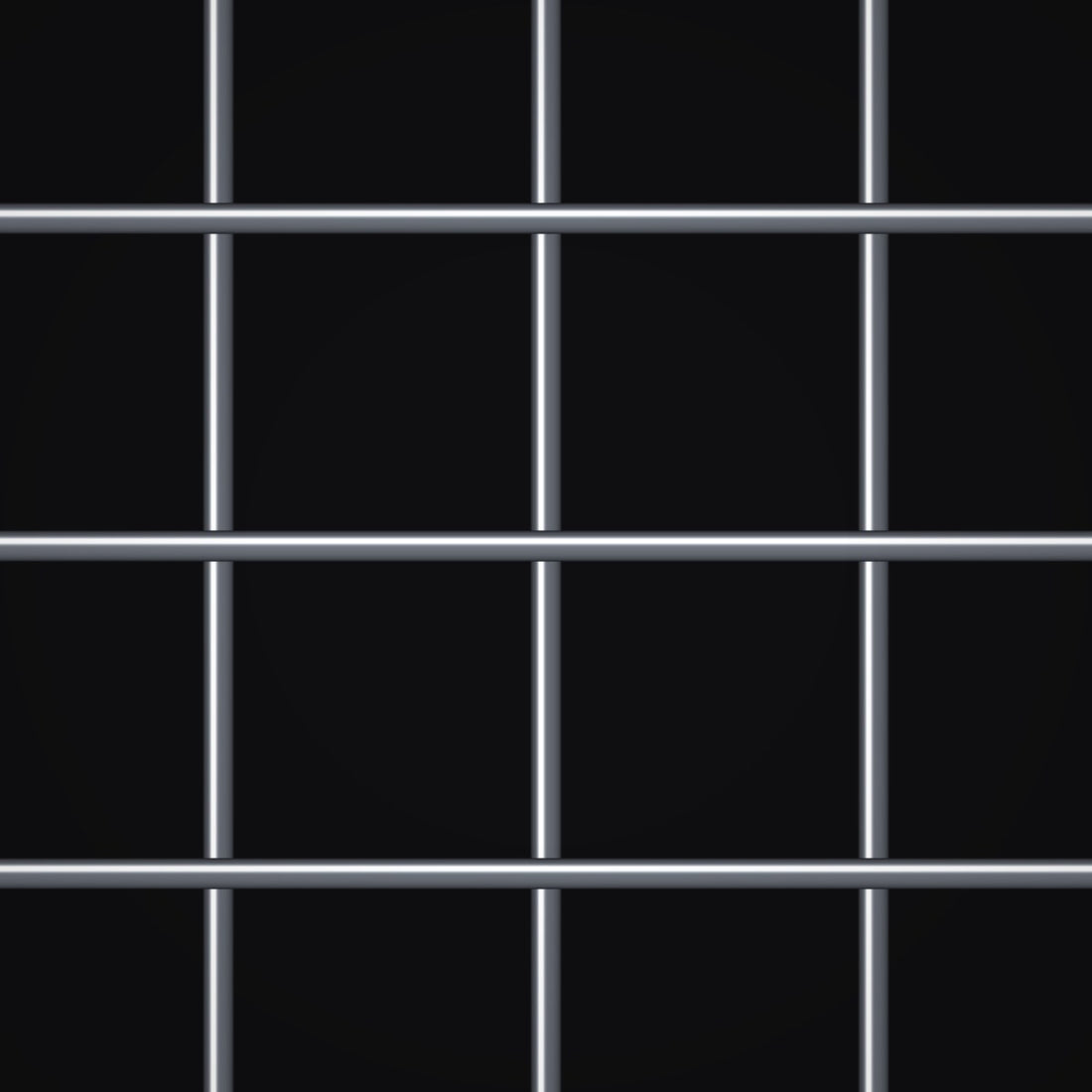 Close-up of plain steel welded wire mesh with 3" x 3" openings