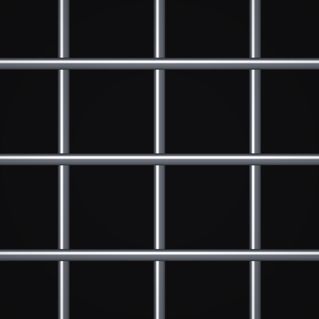 Close-up of plain steel welded wire mesh with 3" x 3" openings