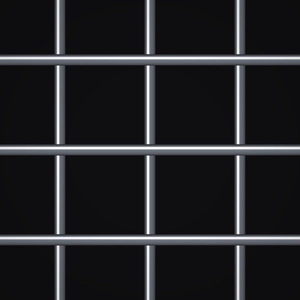 Close-up of plain steel welded wire mesh with 3" x 3" openings