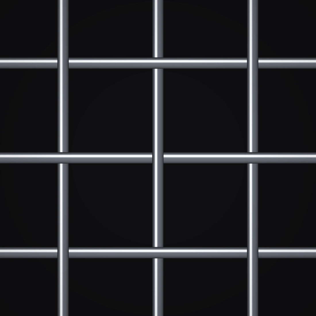 Close-up of plain steel crimped woven wire mesh, 1" square openings, in .120" wire