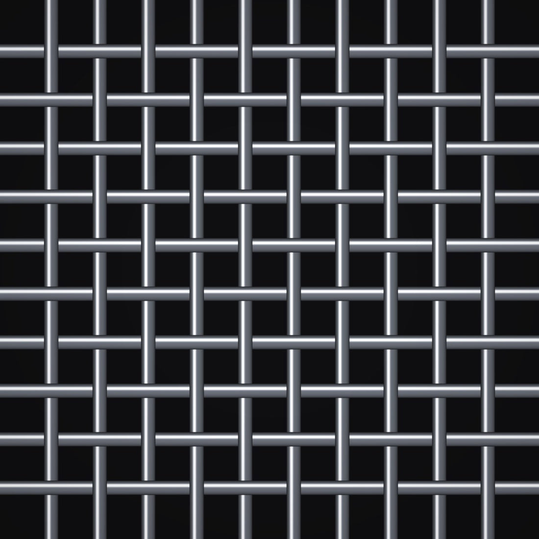 Plain Steel · Woven Wire Mesh · 10 Mesh · EU10-010-12" BLACK