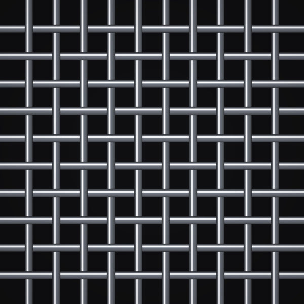 Plain Steel · Woven Wire Mesh · 10 Mesh · EU10-010-12" BLACK