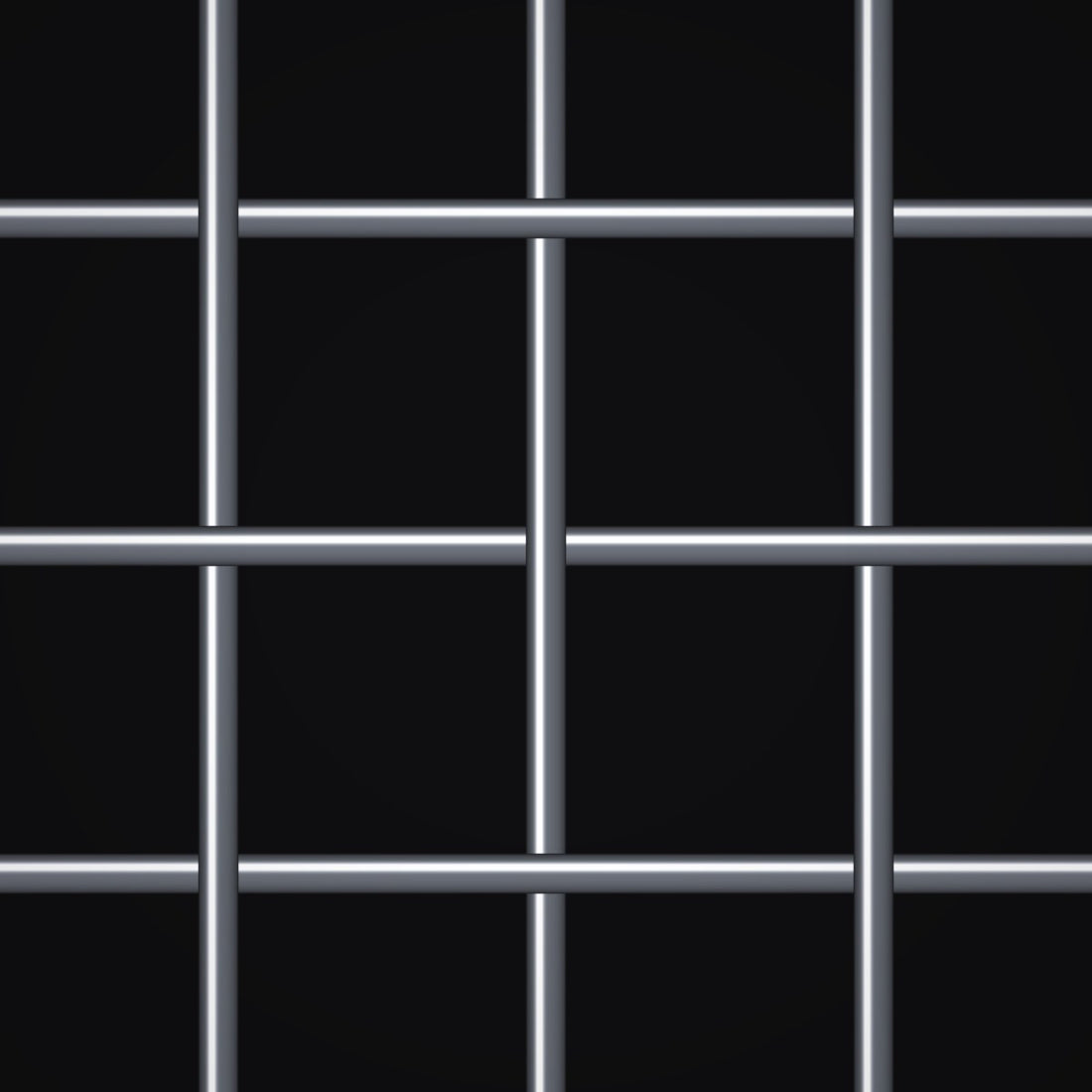 Close-up of plain steel crimped woven wire mesh, 3/4" square openings, in .092" wire