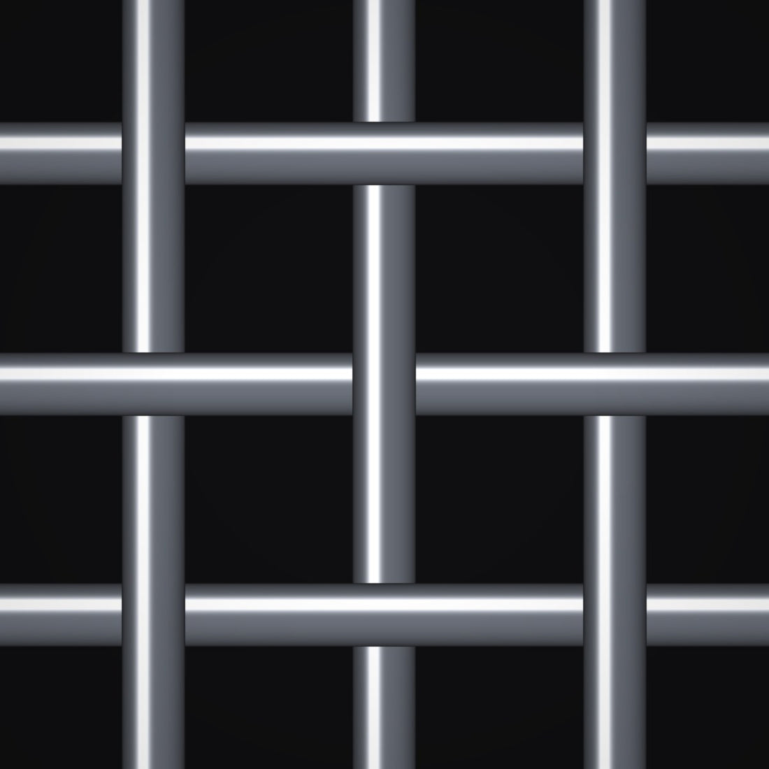 Close-up of plain steel crimped woven wire mesh, 3 mesh, in .092" wire