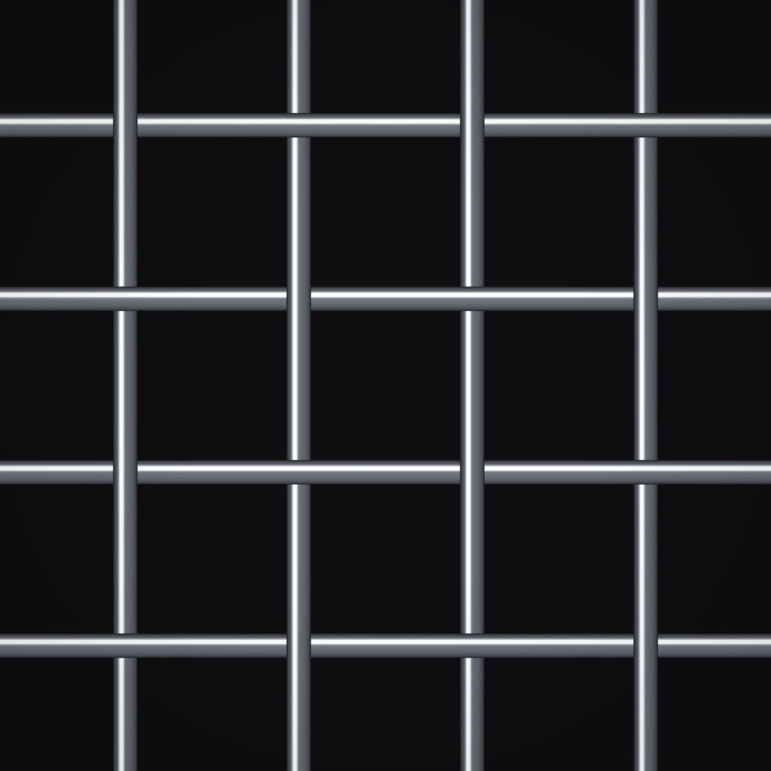 Close-up of plain steel crimped woven wire mesh, 4 mesh, in .035" wire