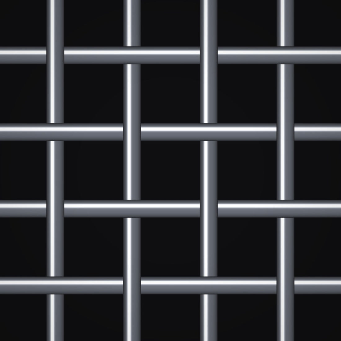 Close-up of plain steel crimped woven wire mesh, 4 mesh, in .058" wire