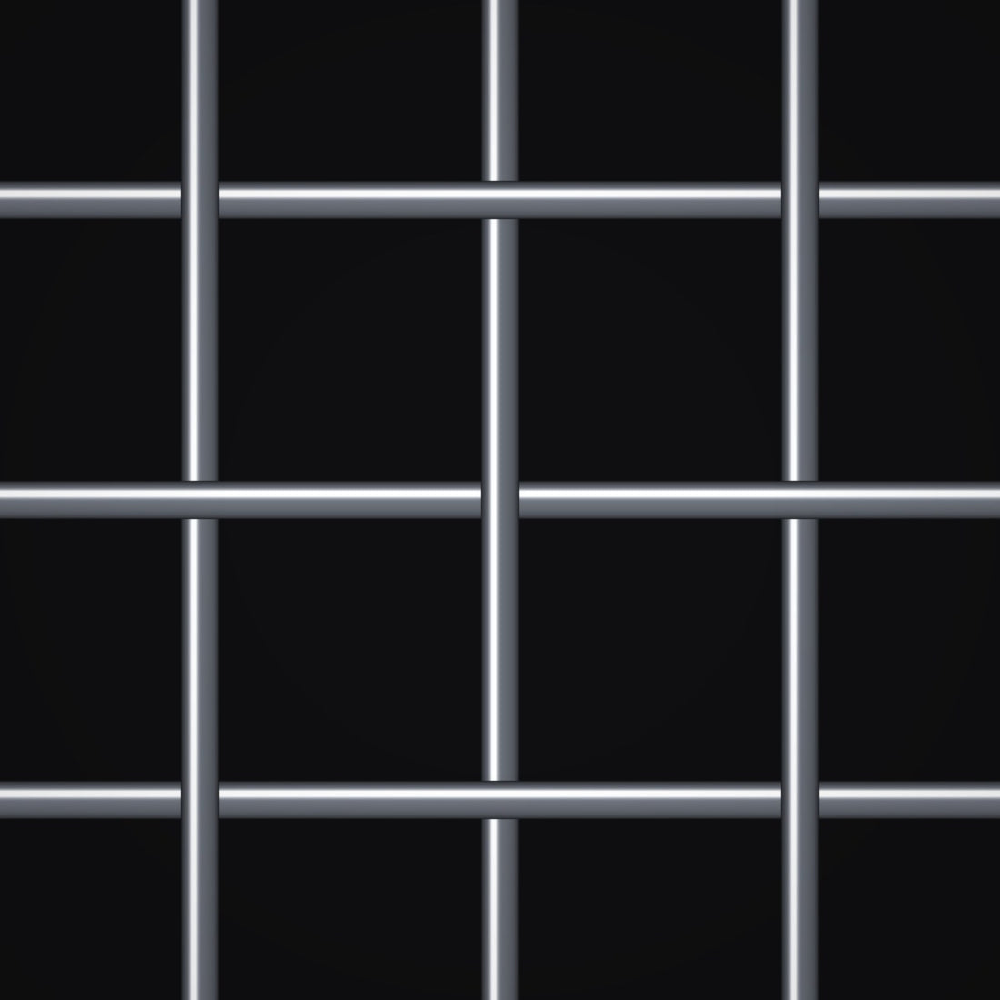 Close-up of plain steel crimped woven wire mesh, 5/8" square openings, in .080" wire