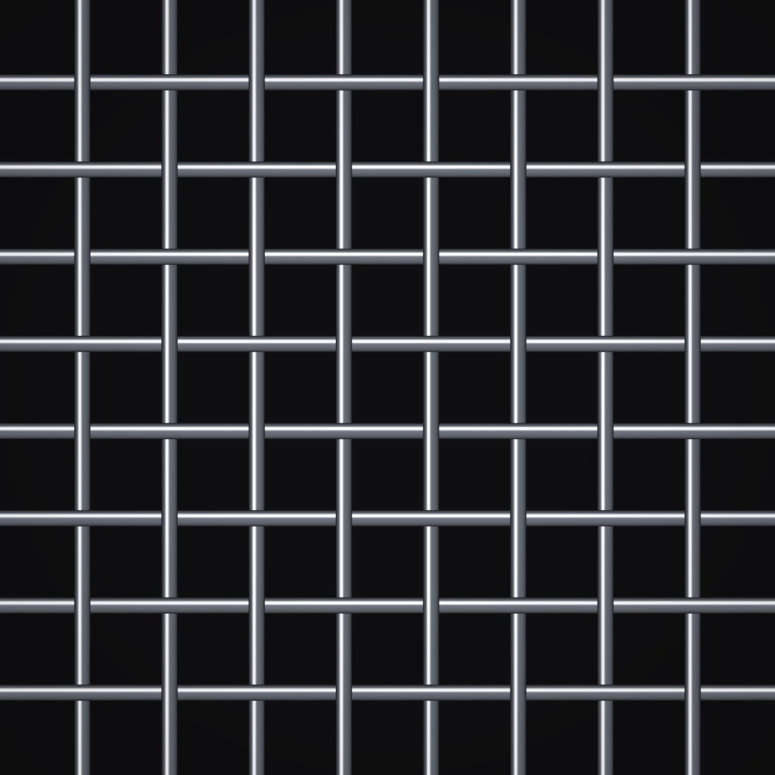Close-up of plain steel crimped woven wire mesh, 8 mesh, in .023" wire