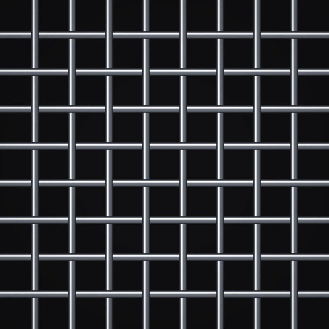 Close-up of plain steel crimped woven wire mesh, 8 mesh, in .025" wire