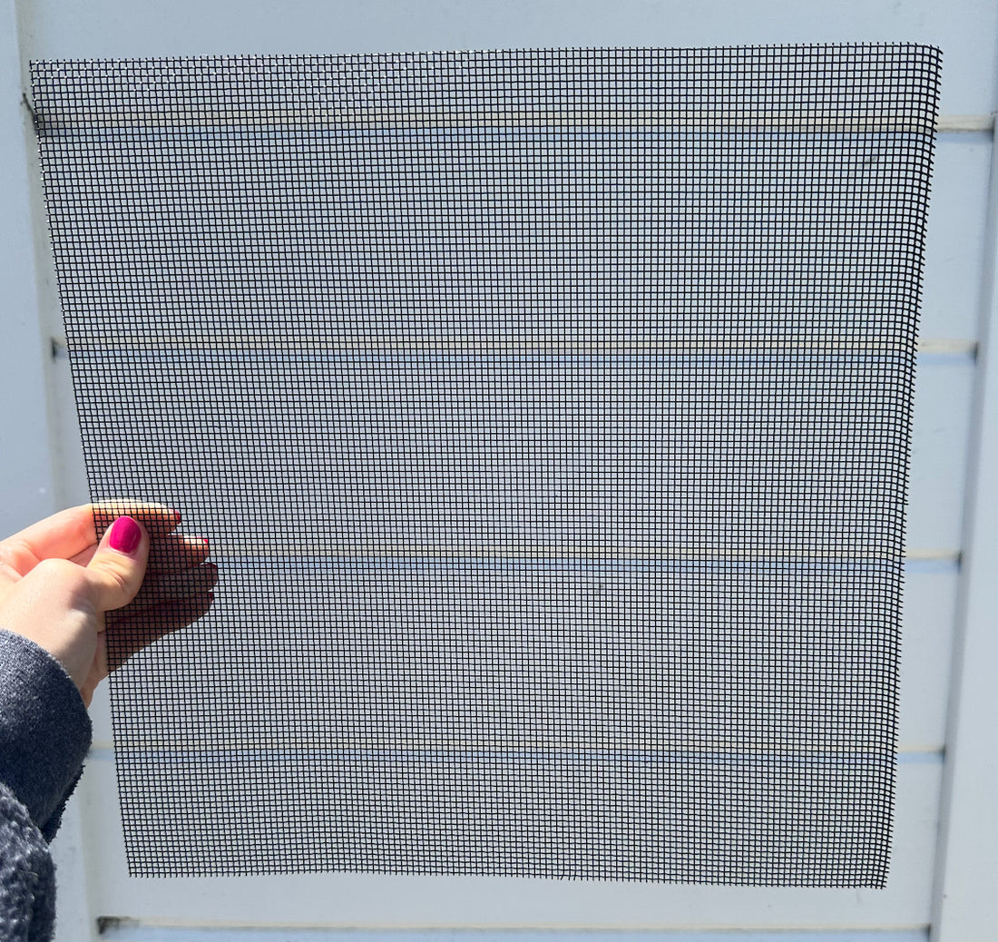 13x13 inch black epoxy coated stainless steel woven mesh