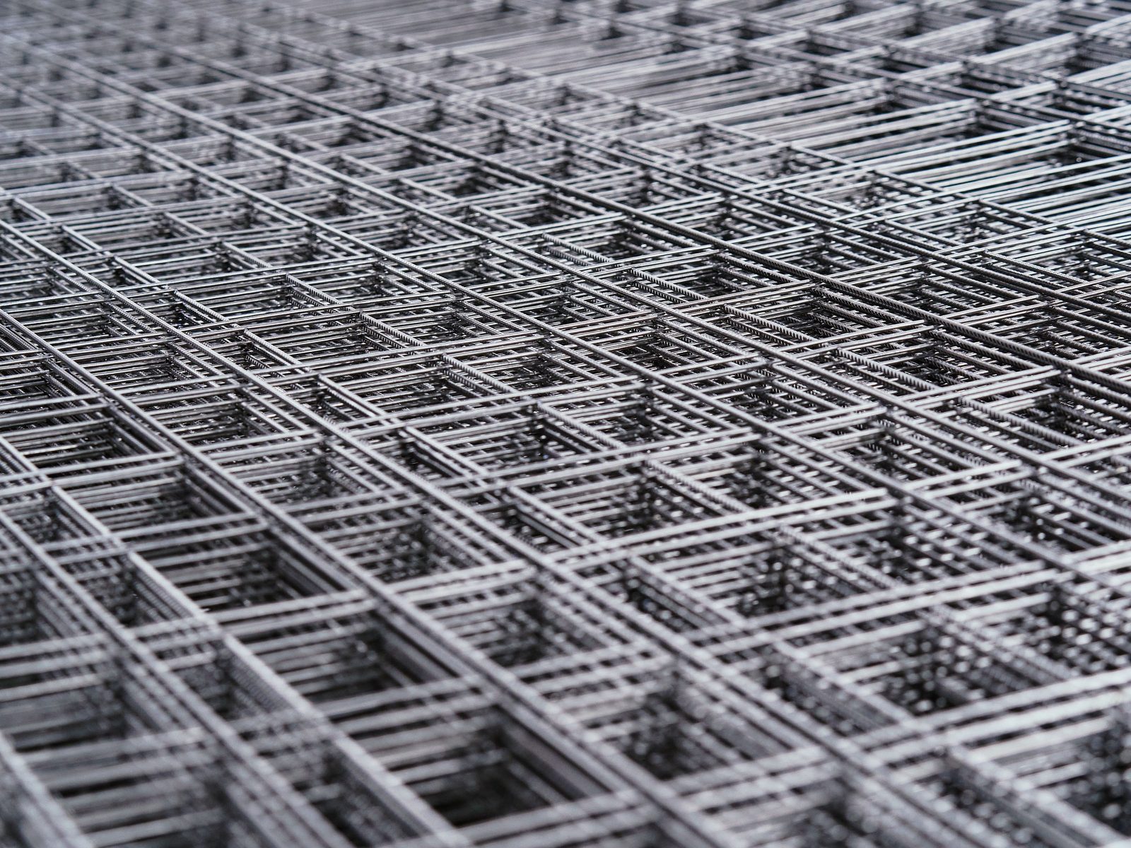 Industrial wire-mesh application on a job site