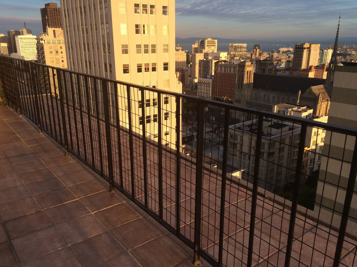 Black PVC Balcony Railing