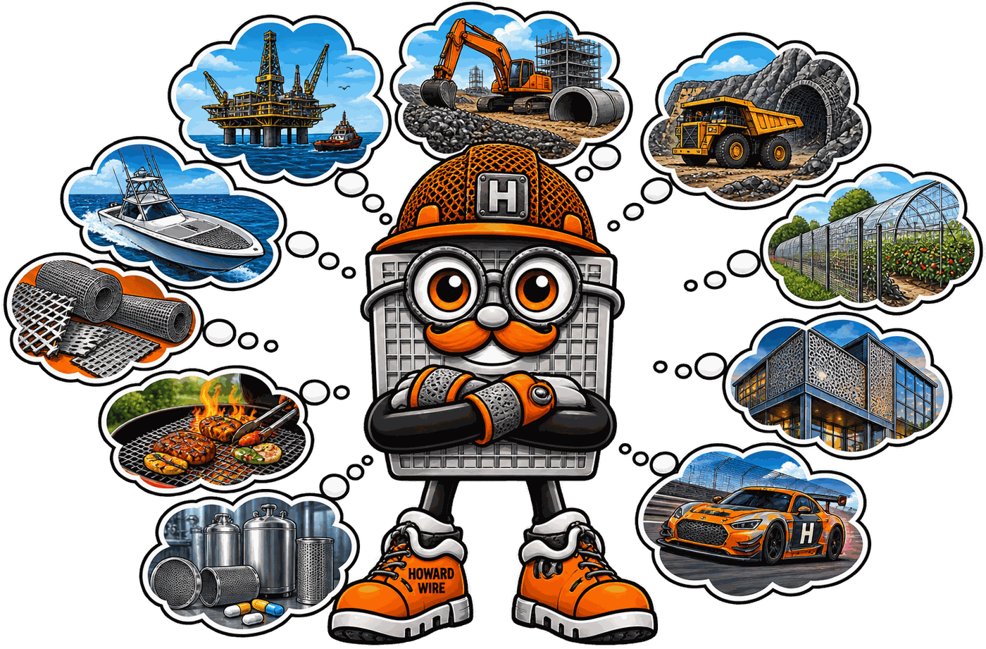 Howard Wire Cloth Co. mascot